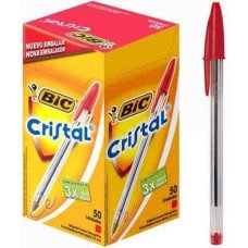 Caneta Esferográfica Média 1.0mm Cristal Vermelho 1Un Bic